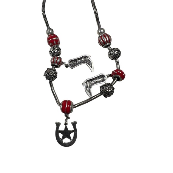 Grace Adele Necklace Cowgirl Scarlett Charm Western Design 10” L + 2” Extender - Picture 5 of 12